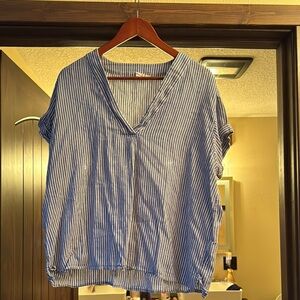 Blue Striped Women's Top